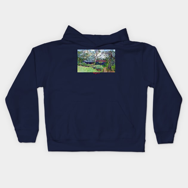 Blackheath cottage garden Kids Hoodie by tobycentreart